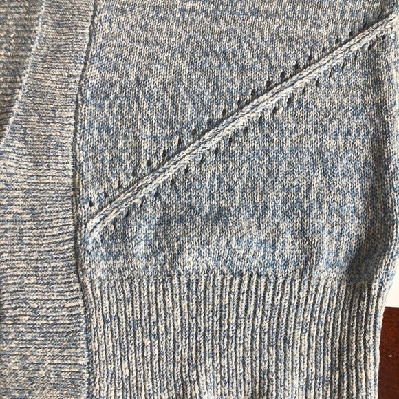 Gap Pointelle Ribbed Trim Open Front Cardigan Sweater Size Medium - Picture 12 of 14
